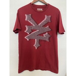 Zoo York Medium Burgundy Mens T-shirt Streetwear New York Y2K